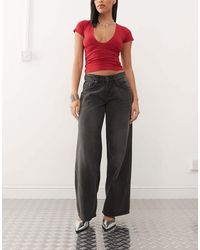 Motel - Roomy Extra Wide Low Rise Jeans - Lyst