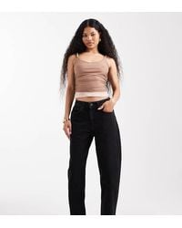 ASOS - Asos Design Petite Slim Barrel Jeans - Lyst