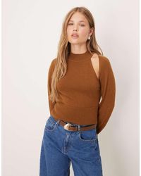 Mango - Double Layer Knitted Top - Lyst