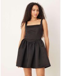 Gina Tricot - Corset Style Satin Mini Dress - Lyst