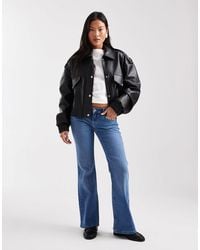 Only Petite - Lola Super Low Waist Flared Jeans - Lyst