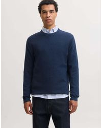 Jack & Jones - Riley Geribbelde Gebreide Trui Met Ronde Hals - Lyst