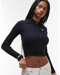 Tommy Hilfiger - Cardigan Con Cappuccio E Zip - Lyst