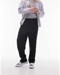 TOPMAN - Elasticated Waist Wide Leg Trouser - Lyst