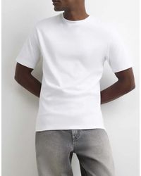 River Island - Slim Fit Cotton Crew Neck T-Shirt - Lyst