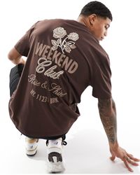 ASOS - T-shirt comoda con stampa skate sulla schiena - Lyst