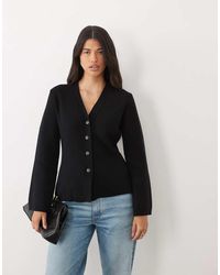 Nobody's Child - Compact Knit Longline Cinched Waist Cardigan - Lyst