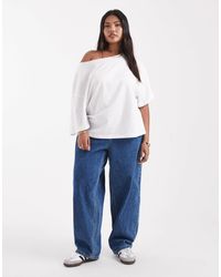 Vero Moda - Billie - jean bouffant taille haute - moyen délavé - Lyst