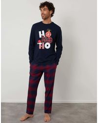 Threadbare - Cotton Blend Check Christmas Set - Lyst