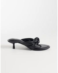 ASOS - Heartbreak Premium Knotted Heeled Toe Thongs - Lyst