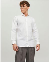 Jack & Jones - Camicia bianca a maniche lunghe - Lyst