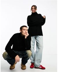 Collusion - Unisex Knitted Ribbed Oversized Rollneck Jumper - Lyst