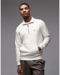 Tommy Hilfiger - Essential Terry 1/4 Zip Sweatshirt - Lyst