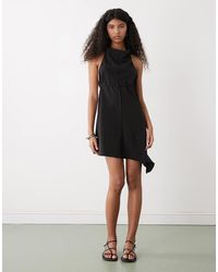 Weekday - Drape Backless Mini Dress With Metal Clasp - Lyst