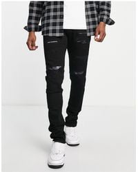 mens hollister black jeans