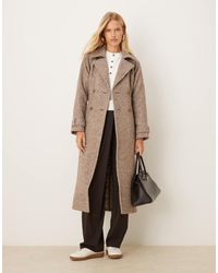 Abercrombie & Fitch - Wool Belted Trench Coat - Lyst