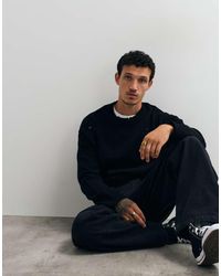 AllSaints - Wolf Merino Wool Distressed Knit Jumper - Lyst