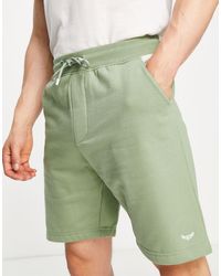 Threadbare Mens Longley Striped Jogger Shorts Cotton Jersey Sport Gym Bottoms 