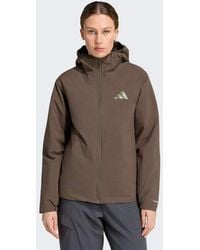 adidas - Terrex Multi Essentials Climaproof Insulated Hooded Jacket - Lyst