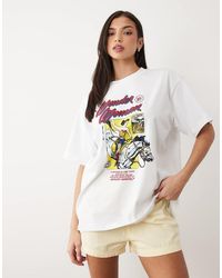 ASOS - Short Sleeve Oversized T-shirt With Wonder Woman Graphic - Lyst