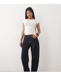 ASOS - Asos Design Petite Slim Barrel Jean - Lyst