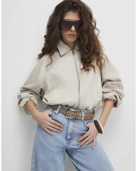 River Island - Zip Through Harrington Jacket - Lyst