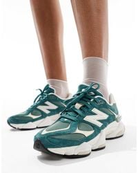 New Balance - Zapatillas De Deporte Verde Oscuro Y Blancas 9060 De - Lyst