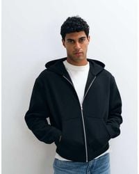 ASOS - Essentials Oversized Boxy Zip Through Hoodie - Lyst