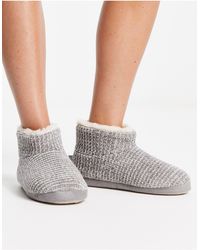 Totes - Cable Knit Boot Slipper - Lyst
