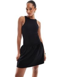 4th & Reckless - Sleeveless Racerneck Drop Waist Mini Dress - Lyst
