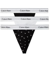 Calvin Klein - Icon Cotton Stretch 3 Pack Thongs - Lyst