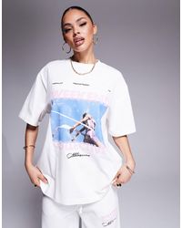 ASOS - Weekend Collective Tshirt Co-ord With Runner Graphic - Lyst