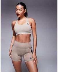 adidas Originals - Adidas Training Power Mid Support Sports Bra - Lyst