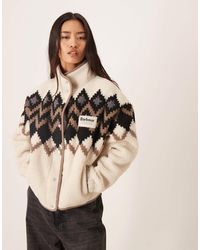 Barbour - X Asos Exclusive Fair Isle Print Fleece Jumper - Lyst