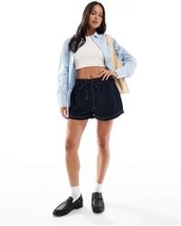ASOS - jogger Style Denim Pull On Short - Lyst