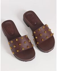 ASOS - Fallen Clog Sandal Slides - Lyst