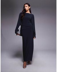 ASOS - exaggerated Batwing Cinched Waist Maxi Dress - Lyst