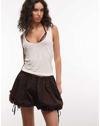 ASOS - Bubble Hem Mini Shorts With Tie Detail - Lyst