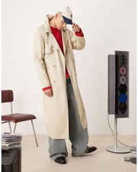 ASOS - Trench-coat oversize - écru - Lyst