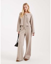 Miss Selfridge - Soft Rib Wide Leg Trouser Co-ord - Lyst