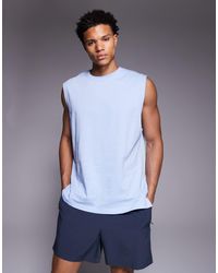 4505 - Icon Oversized Cotton Pump Training Tank Top With Quick Dry Finish - Lyst