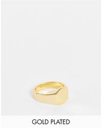 Waterproof stainless steel signet ring in tone ASOS Herren Accessoires Schmuck Ringe 