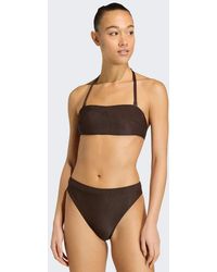 adidas Originals - Iconisea Ribbed Padded Bandeau Bikini Top - Lyst