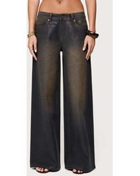 Edikted - Oversized Mud Wash Low Rise Jeans - Lyst