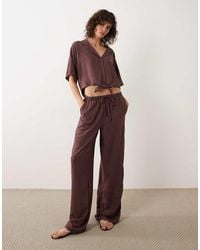 Jdy - Wide Leg Linen Mix Co-ord Trouser - Lyst
