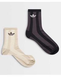 adidas Originals - 2 Pack Tonal Striped Socks - Lyst