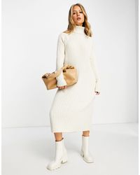 Y.A.S - Knitted Roll Neck Midi Dress - Lyst
