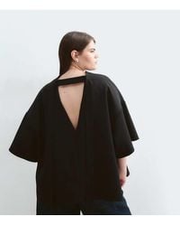 ARRANGE - Curve Boxy Top With Open Back - Lyst