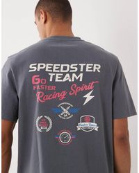 Threadbare - Camiseta De Manga Corta Con Estampado Gráfico En La Espalda - Lyst