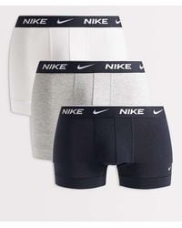 Nike - Essential Cotton Stretch 3 Pack Trunks - Lyst
